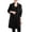 Black-blazers for women, variant on FNFYFH Long Linen Blazer Women Long Sleeve Button Down Trench Coat Loose Fit Lightweight Blazers with Pockets