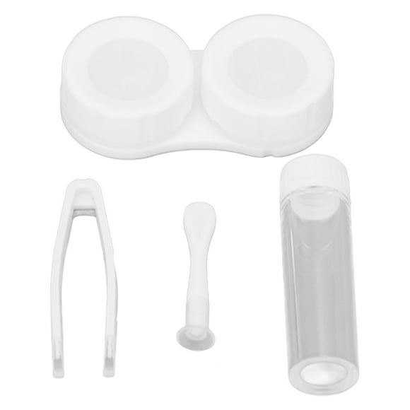 Contact Lens Box, Cute Little Duck Dustproof Lightweight Fine Workmanship Plastic Material Contact Lens Case Kit With Wearing Stick For Travel White