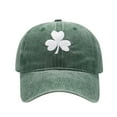 thumbnail image 3 of Migroa Washed Cotton Unstructured Dad Hat, Retro Baseball Cap for Men Women, Relaxed Fit Bottle Green + Ebony Universal Fit, 3 of 6