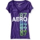 thumbnail image 1 of Aeropostale Mujeres Glitter Multi 87'shsirt Graphic Camiseta, Púrpura, X-Large, 1 of 1
