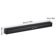Wireless Bluetooth Soundbar with Subwoofer, 4 Speaker Surround System, 2000mAh Battery, FM Radio, TF Card, AUX Input, Remote Control for TV, Home Theater, PC