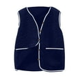 thumbnail image 2 of Fanxing Women's Fuzzy Fleece Vest Trendy Button Down Sleeveless Sherpa Jacket Stand Collar Winter Coat Outerwear with Pockets Navy M, 2 of 5