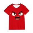 thumbnail image 2 of Bnwani Boys T Shirts Short Sleeve Comfortable Girls Shirts Breathable Tee Red Sizes 3-9, 2 of 6