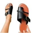thumbnail image 5 of Censtreet Women's Flat Sandals Fashion Slides With Soft Leather Slippers for Summer, 5 of 5