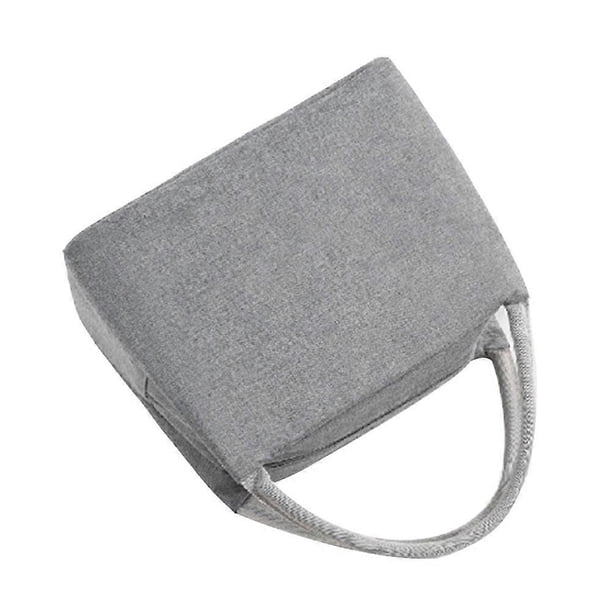 Grey Lunch Bag with Large Capacity Made of Oxford Cloth for Storage Perfectly Fits Lunchbox Snacks 1Pc