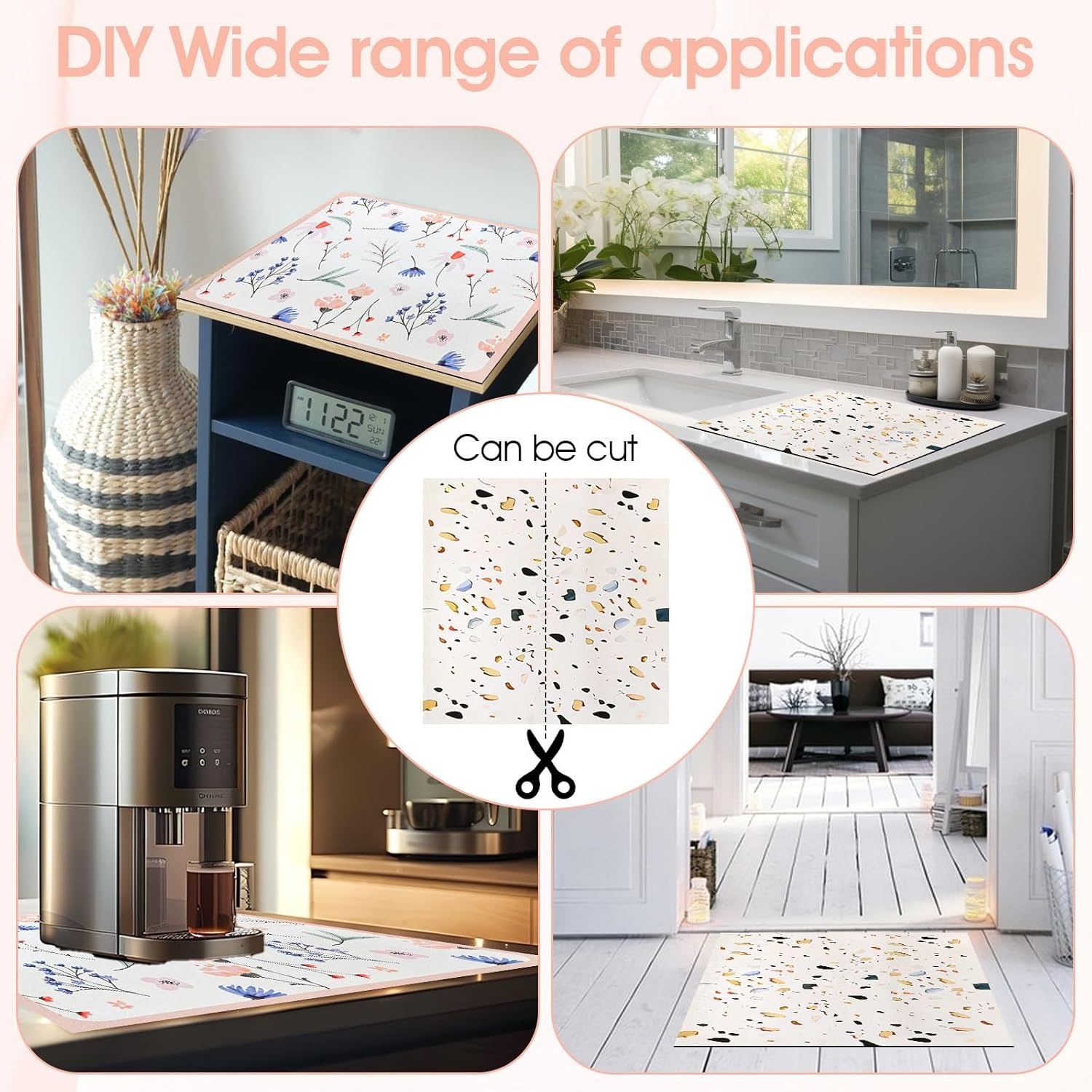 2 Pcs Washer and Dryer Covers for the Top, 19.7'' x 23.6'' Washer and Dryer Top Protector Mat, Protective Rubber Mat, Non Slip Washer Dryer Cover for Home Kitchen Laundry Room