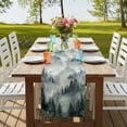 thumbnail image 4 of Table Runners 72 Inches Long Dress Scarves, Green Mountain Farmhouse Kitchen/Dining Table Runner, Coffee Tablerunners, Misty Forest Nature Woodland Pine Tree Landscape 14x72 Inch, 4 of 9