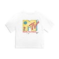 thumbnail image 2 of MTV Turn It Up Women's Boxy Cropped T-Shirt Casual Graphic Tee, 2 of 6