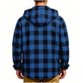 thumbnail image 5 of hoksml Men's Plaid Shirt Jacket - Button Front Flannel Overshirt with Chest Pocket, Soft Lightweight Casual Top for Spring Fall, 5 of 5
