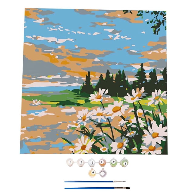 TQEHS Pintura al óleo digital de crisantemo, bricolaje, pintada a mano, decorativa, X2L7