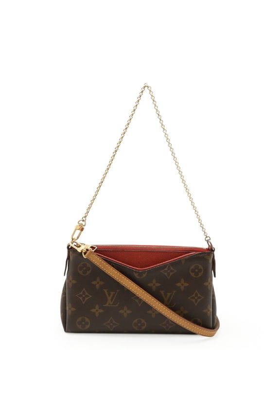 Pre-Owned LOUIS VUITTON Louis Vuitton Monogram Pallas Clutch Shoulder Bag Chain... (Good)