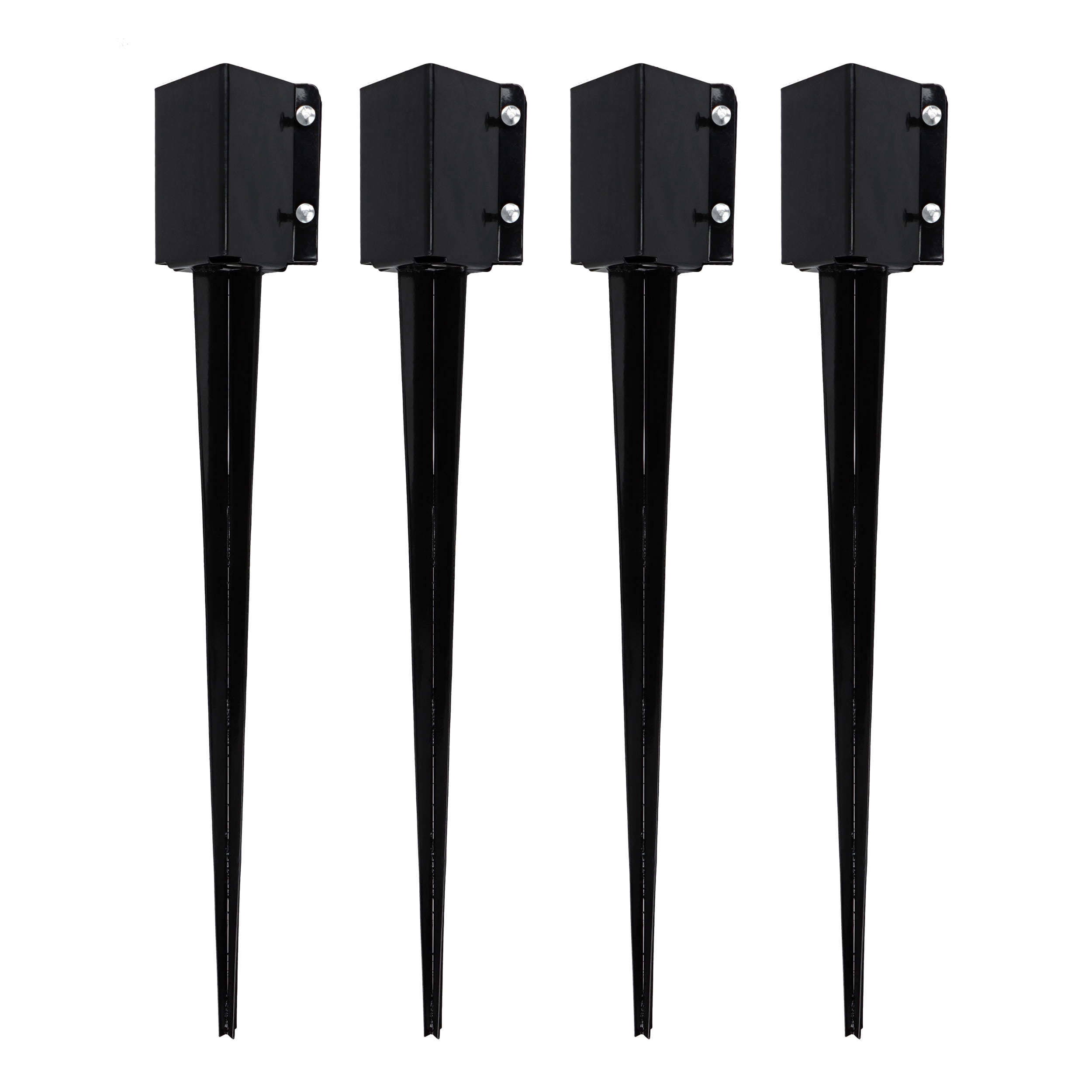 BISupply Fence Post Anchor Ground Spike Metal Fence Stakes 4-Pack - 36 ...