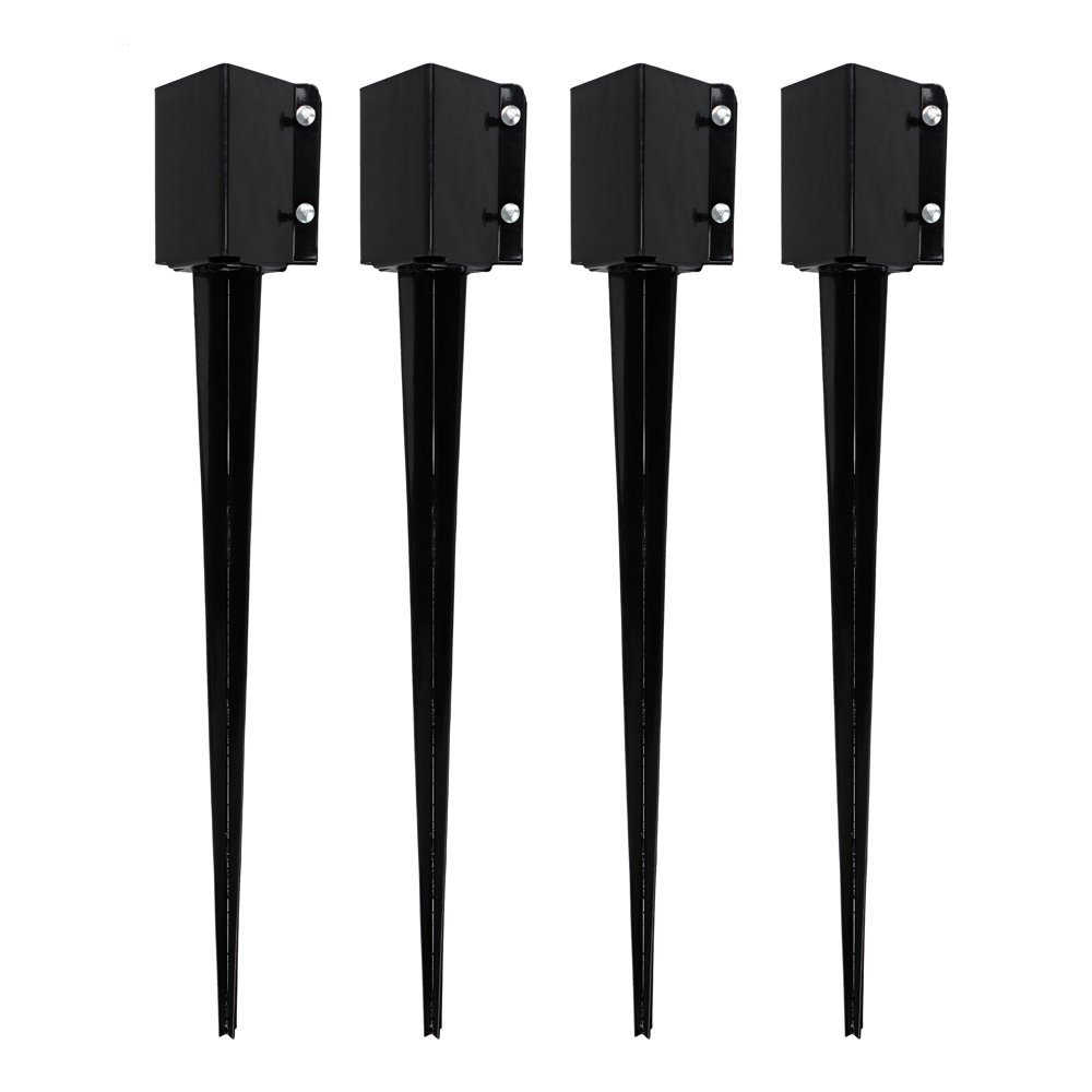 BISupply Fence Post Anchor Ground Spike Metal Fence Stakes 4Pack 36