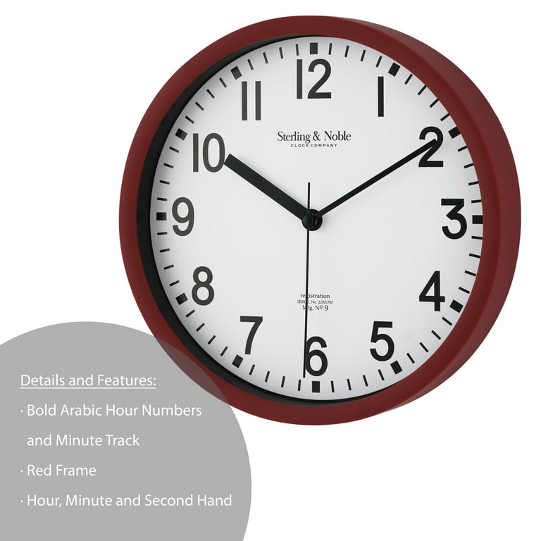 24 inch Classic; a Black Indoor/Outdoor Wall Clock