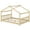 Beige, variant on Costway Full Size House Bed with Roof Wooden Low Floor Bed No Box Spring Needed Natural