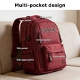 thumbnail image 7 of Forest Myth Backpack for Men and Women, Water Resistant College School Bag,Lightweight Travel Backpack,Large Size, Wine Red, 7 of 7