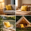 thumbnail image 2 of Throw Pillow Cover,Soft Washable Zipper Hidden Closure for Sofa Couch Decoration Bedroom Bed Accent Living‑Room Home Styling 18x18 Inch,Yellow, 2 of 6