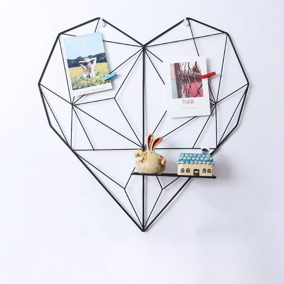 MesaSe Maison Café Cœur Clips Muraux Cordons Rangement Photos Étagère Support Décor