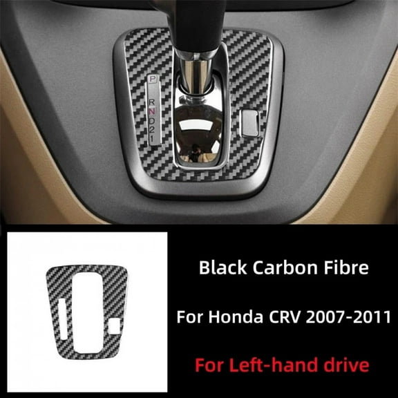For Honda CRV 2007 2008 2009 2010 2011 Accessories Soft Carbon Fiber Interior Center Control Gear Shift Panel Frame Cover Trim.
