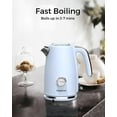 thumbnail image 2 of LONGDEEM Electric Tea Kettle, 1.7L/1500W, Thermometer, Auto Shut-Off, Boil-Dry Protection, Blue, 2 of 8