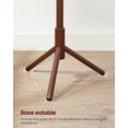 thumbnail image 4 of Perchero de madera maciza con 8 ganchos, 3 opciones de altura, para ropa, sombreros, bolsos, sala de estar, dormitorio, oficina en casa, blanco, 4 of 8