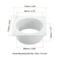 thumbnail image 2 of Unique Bargains Plaque Murale de Raccord de Conduit 4 Pieds pour Évent de Sécheuse, Carrée à Ronde avec Pince pour Refroidissement d'Air et Ventilation, Blanc, 2 of 5