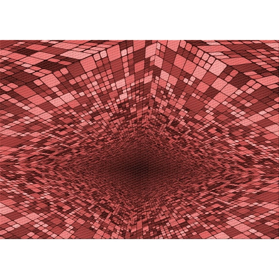 Ahgly Company Machine Washable Indoor Rectangle Transitional Cranberry Red Area Rugs, 8' x 12'