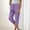 Purple, variant on Outfmvch Linen Capri Pants for Women Wide Leg Crop Pants Summer Beach Vacation Plus Size Elastic Waist Trousers with Pockets Pedal Pushers for Women Cropped Lounge Trousers Beach Pant Black S-3XL
