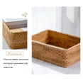 thumbnail image 3 of Billuyoard Cesta de almacenamiento de ratán Rectangular hecha a mano reemplazo exótico sala de estar cosméticos artículos de tocador Almacenamiento y organización del hogar Pequeño, 3 of 6