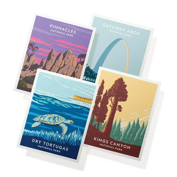 National Parks Cards – Gateway to Discovery Greeting Card Set with Envelopes, 12 Unique Designs