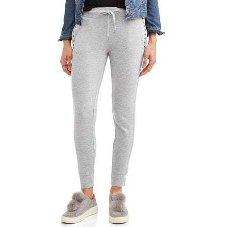 New York Laundry Athleisure Women’s Brushed Jogger Pant with Rib Trim (SIZES S-3X (New York Best Ribs)