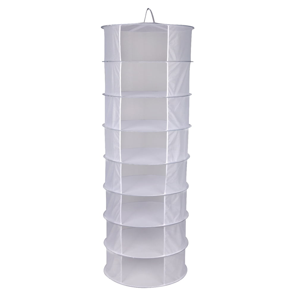 8 Layers Herb Drying Net Basket Net Folding Dry Rack Opening Shape