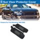 thumbnail image 3 of Cubierta de Parasol para Ford Mustang 1994-2004 Lado Izquierdo y Derecho Protector de Parasol Anti-Rayas Cuero Sintético Negro Fibra de Carbono, 3 of 6