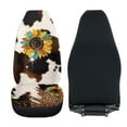 thumbnail image 4 of Uorisanigo 2pcs Front Seat Covers, Leopard Sunflower Cow Print High Back Bucket Seat Covers Soft Fluffy Furry Automotive Interior Accessories Universal Fit for Most Sedan, Truck and SUV, 4 of 7