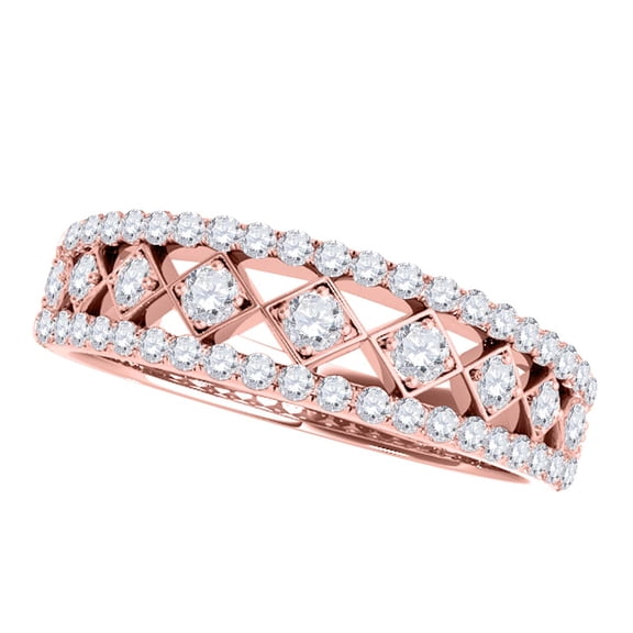 Aonejewelry 0.35 Ct. Diamond Women's Wedding Band In 14K Rose Gold