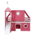 thumbnail image 4 of Harper & Bright Designs House Twin Loft Bed Frame with Slide and Tent, Castle Playhouse Bed Frame with Ladders for Boys Girls, Pink, 4 of 18