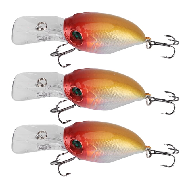 3 señuelos de pesca de profundidad, cebo artificial de simulación realista, aparejos de pesca, n.° 2