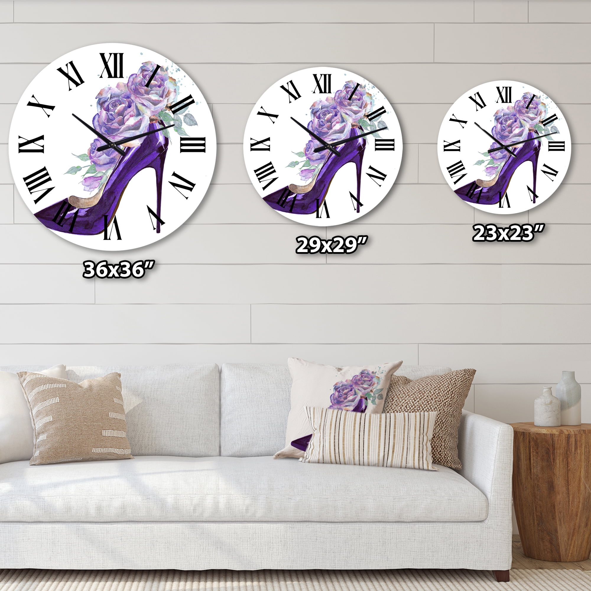 Designart 1 in Quartz Traditional Wall Clock