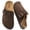 Brown, variant on Kids Suede Clogs with Cork Footbed, Arch Support Mules for Boys & Girls, Adjustable Buckle Non-Slip Sandals, Slip-On Slides for Indoor Outdoor