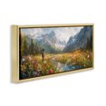 thumbnail image 3 of Stupell Industries Fishing Heaven Between Mountains Gold Framed Floater Canvas Wall Art design by Ramona Murdock, 14 x 31, 3 of 9