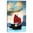 thumbnail image 2 of Large Chinese Sailing Ship - Seashore Canvas Art Print, 2 of 3