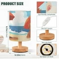 thumbnail image 3 of Dogs Sea Beach Sun Umbrella Table Lamp USB Bedside Desk Nightstand Lamp Printed Gifts Small Lamp Wood Base for Bedroom Living Room Kids Room College Dorm, 3 of 7