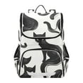 thumbnail image 2 of Black Cats in White Backpack Big Laptop Backpack Casual Daypack Quilted Large Capacity Large Bookbags, 2 of 7