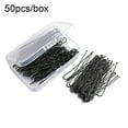 thumbnail image 3 of Wrea 1 Set Fashion Bobby Pins Simple Style U-shaped 6mm Metal Elastic Multicolor Accessories Valentines Day Barrettes for Women Black/50pcs, 3 of 10