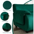 thumbnail image 5 of Tabaray Modular L-Shaped Sectional Couch, Modern Velvet Funky Bamboo Shaped Comfy Cloud 3 Seater Sofa with Ottoman for Living Room Apartment Office, 96" W, 5 of 7