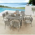 thumbnail image 5 of Ulax Furniture 63.2"W x 63.2"L Outdoor/Indoor Aluminum Square Dining Table with 1.96” Umbrella Hole for 8 Person, 5 of 6