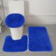 thumbnail image 1 of Juego de 3 alfombrillas de baño de color liso: suaves alfombras de baño antideslizantes de terciopelo, lavables a máquina, absorbentes, 40 x 60 cm / 15,7 x 23,6 pulgadas., 1 of 7