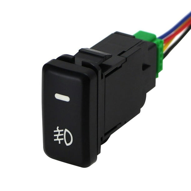 Interruptor Antiniebla Hugtrwg 12 V Con Botón Bloqueo Automático 33x22 5 mm