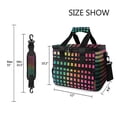 thumbnail image 3 of FORMRS Insulated Cooler Bag 24 Cans Capacity Soft Leakproof Lunch Box with Side Pockets, Pink Block Pattern, 3 of 7