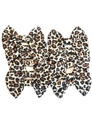 Leopard Print Silk Bandeau Bow Charm 